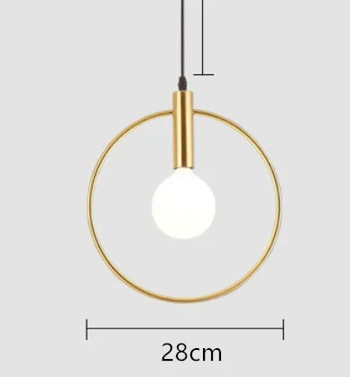 Modern Metal Glass Ball Pendant Lights for Living Room and Kitchen