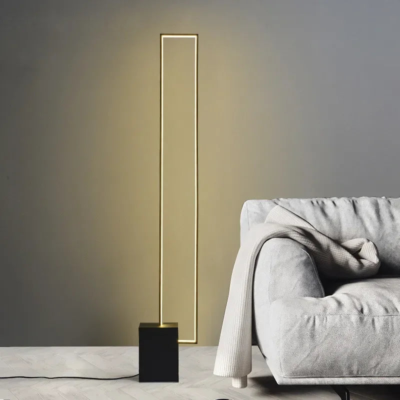 Modern Black LED Floor Lamp with Foot Switch