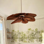 Wabi Sabi Fan Chandelier Pendant Light: Japanese Inspired Handmade Retro Leaves Design