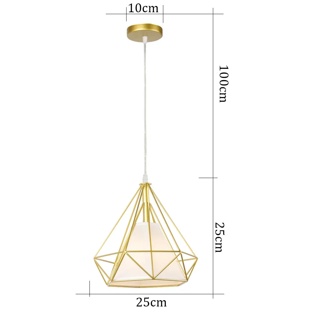 Vintage Loft Pendant Light Fixture for Kitchen Living Bedroom Home E27 LED