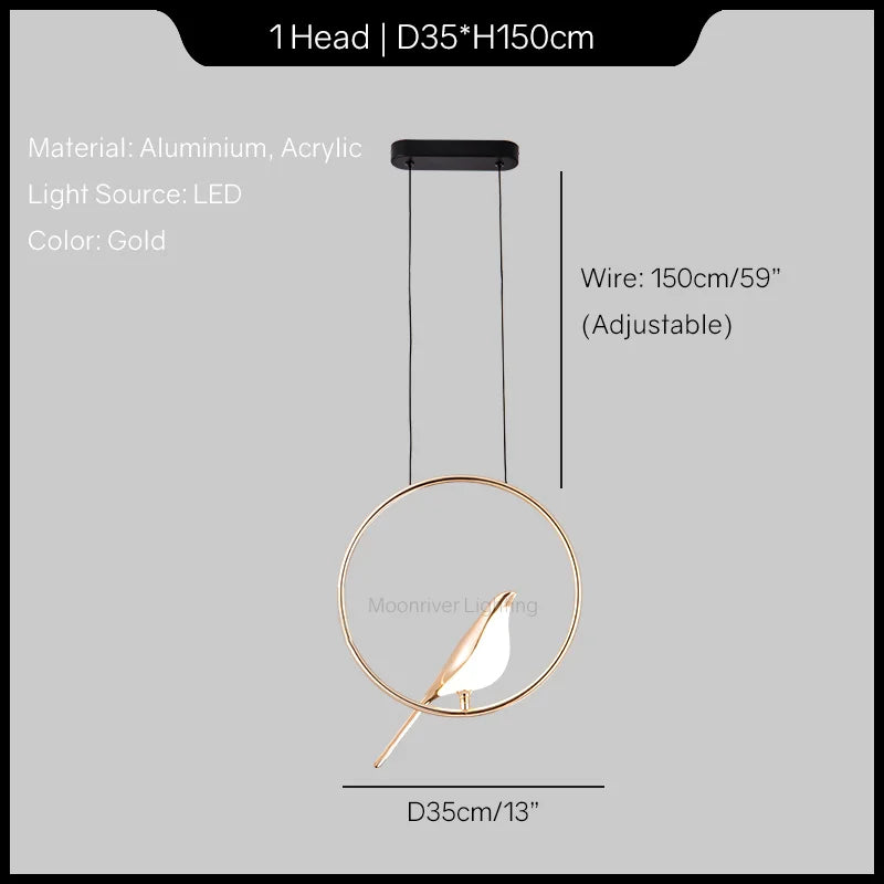 Modren Style Magpie Bird Chandelier Pendant Light for Children's Room