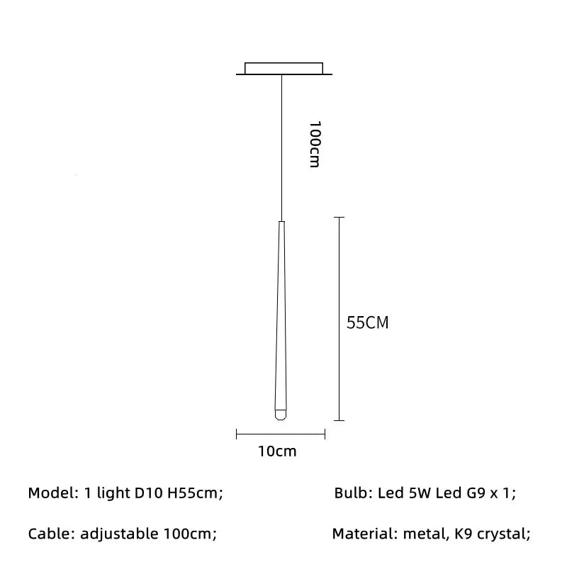 Retro Villa Led Crystal Pendant Chandelier for Elegant Home Decor