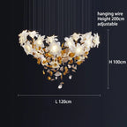 Crystal Flower Chandelier: Luxury Ceiling Pendant Light for Home Decor