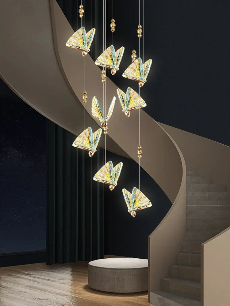 Butterfly Acrylic Chandelier Modern Ceiling Light Pendant Lamp for Living Room