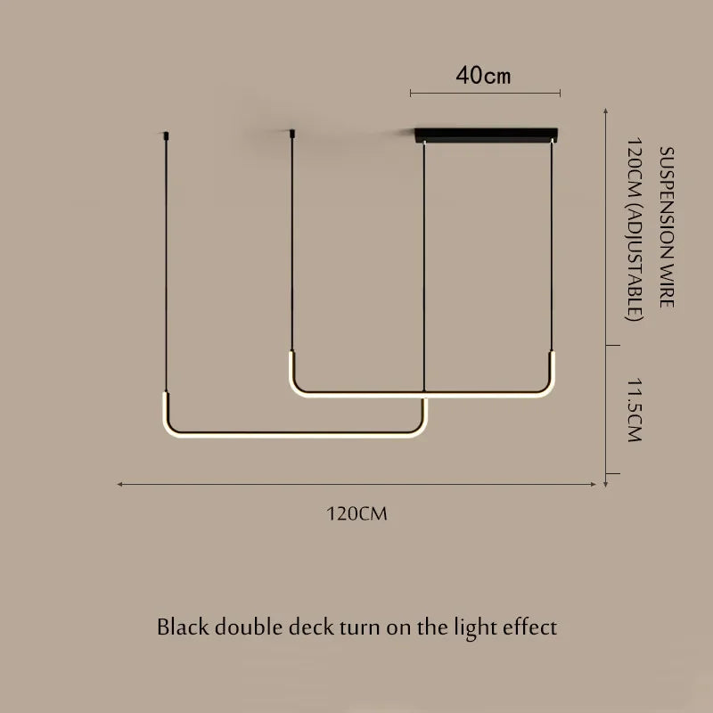 LED Chandelier: Modern Black Gold Dimmable Lighting for Dining Room, Kitchen Table