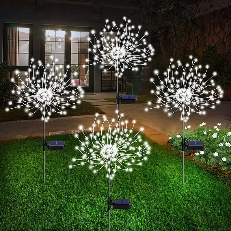 Solar Firework Fairy Lights Outdoor Decoration for Garden, Patio, Party