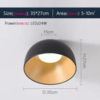 Wood Grain Ceiling Light - Designer Fixture for Study Room