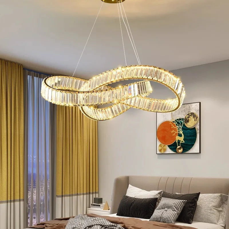 Crystal Chandelier Pendant Lamp for Modern Living Room & Dining Room Lighting
