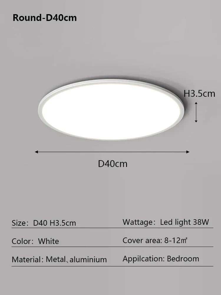 LED Ceiling Light: Nordic Style Ultra Thin Square Lamp for Living Room and Bedroom
