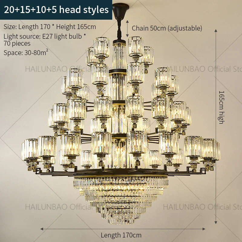 Modern Crystal Chandelier Light for Luxurious Living Spaces