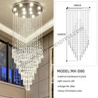 Crystal Chandelier: Modern Nordic LED Pendant Light for Kitchen Living Room Staircase