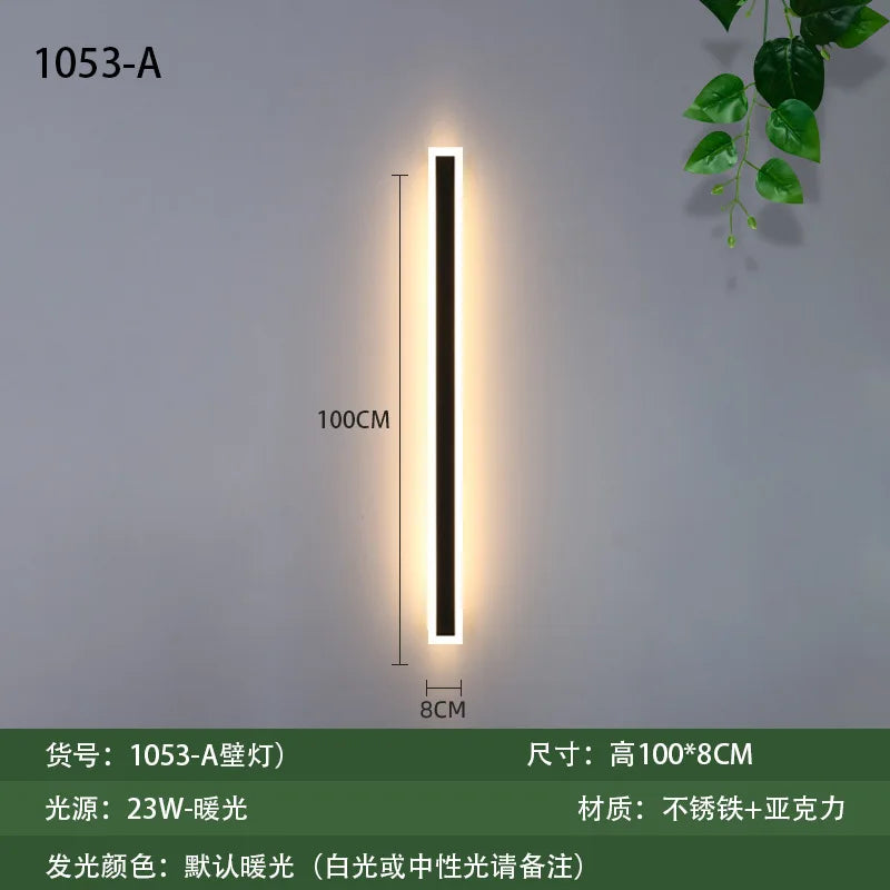 Modern Waterproof LED Wall Lamp for Garden Villa Courtyard Balcony