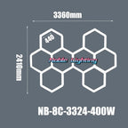 Honeycomb LED Ceiling Light for Car Showroom and Workshop