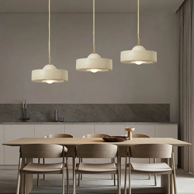 Modern Cream Pendant Light for Dining, Bedroom, Living Room