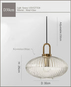 Japanese Glass Pendant Light: Modern Nordic LED Hanging Lamp for Bedroom Home Décor