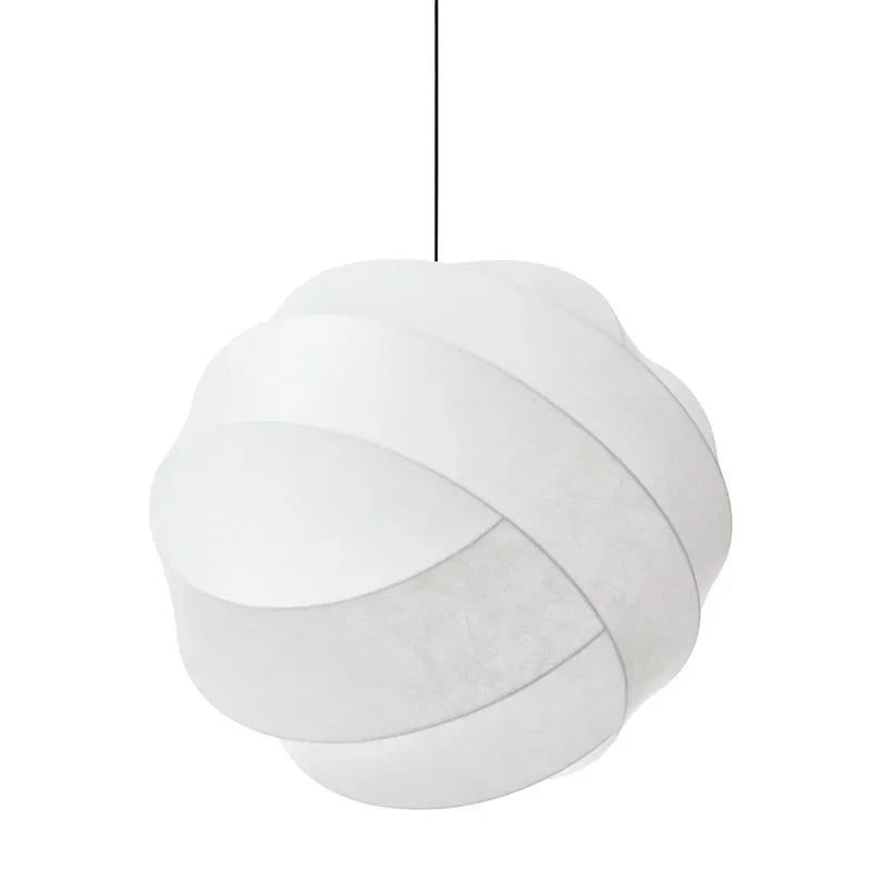 Wabi Sabi Silk LED Pendant Lamp - Nordic Modern Chandelier for Home Decor