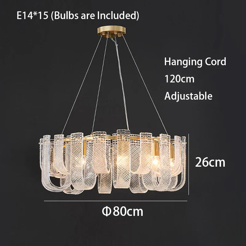 Dimmable LED Copper Ceiling Chandelier for Luxurious Living Room Lighting
