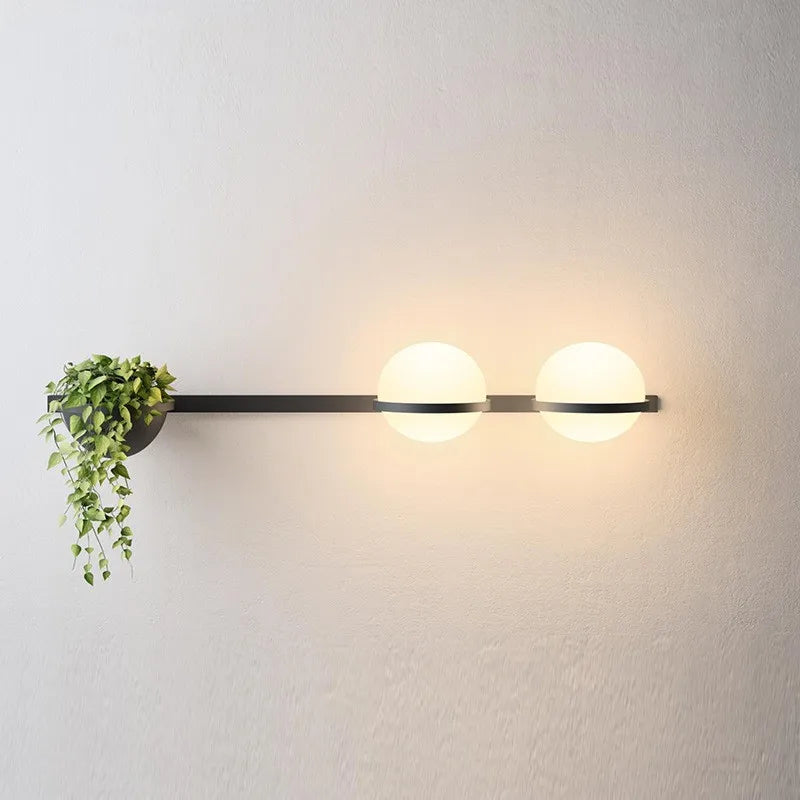 LED Art Deco Plant Wall Lights - Modern Nordic Design for Home Living Room Bedroom