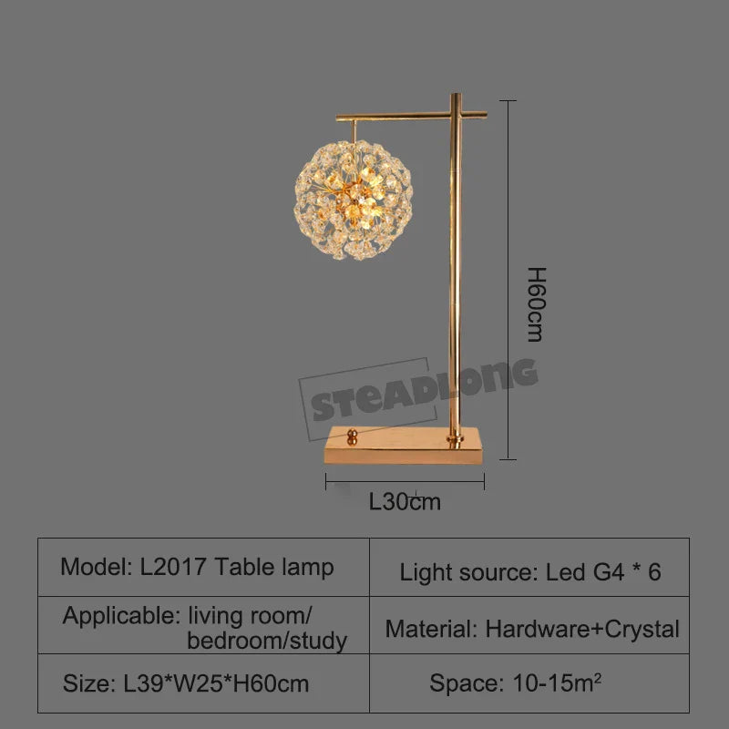 LED Sunflower Crystal Floor Lamp for Home Decor in Living Room or Bedroom