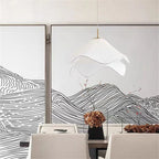 Fabric Pendant LED Light: Nordic Designer Hanging Lamp for Bedroom Decor