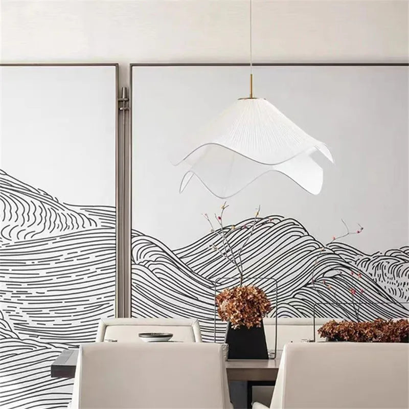 Fabric Pendant LED Light: Nordic Designer Hanging Lamp for Bedroom Decor