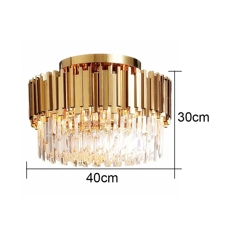 Nordic Modern Crystal Ceiling Chandelier LED Lights for Luxury Home Decor