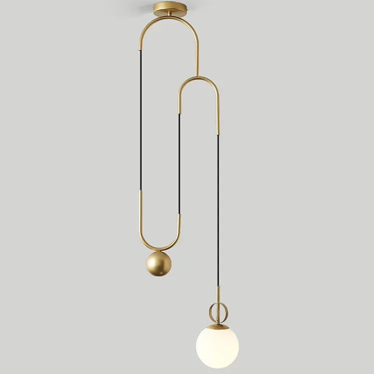 Glass Ball Pulley Pendant Light for Modern Indoor Decor
