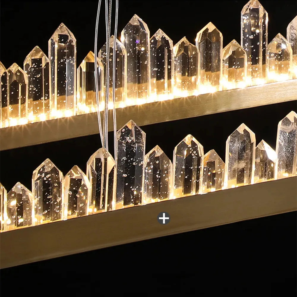 LED Crystal Pendant Chandelier for Living Room Dining Bedroom Hall Decor