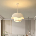Modern White Fabric Chandelier Pendant Light Fixture