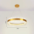Crystal LED Circle Pendant Chandelier for Living Room Kitchen Decor