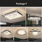 Crystal Industrial Pendant Lamps Set for Modern Living Room Bedroom Kitchen Decor