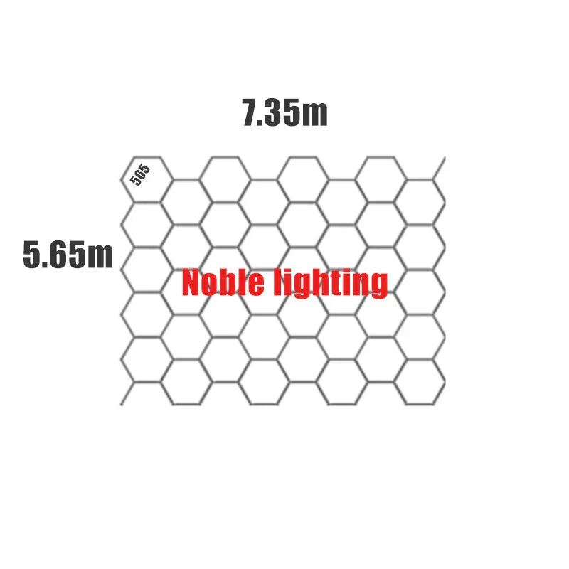 Honeycomb LED Car Detailing Ceiling Light - Customized Hexagon Design for Showroom