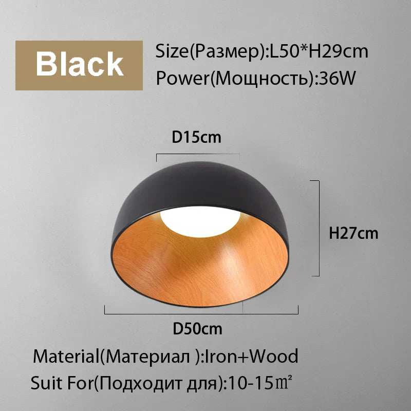 Duo Ceiling Light Kitchen Living Room Bedroom Wood Lamp Post-modern Design