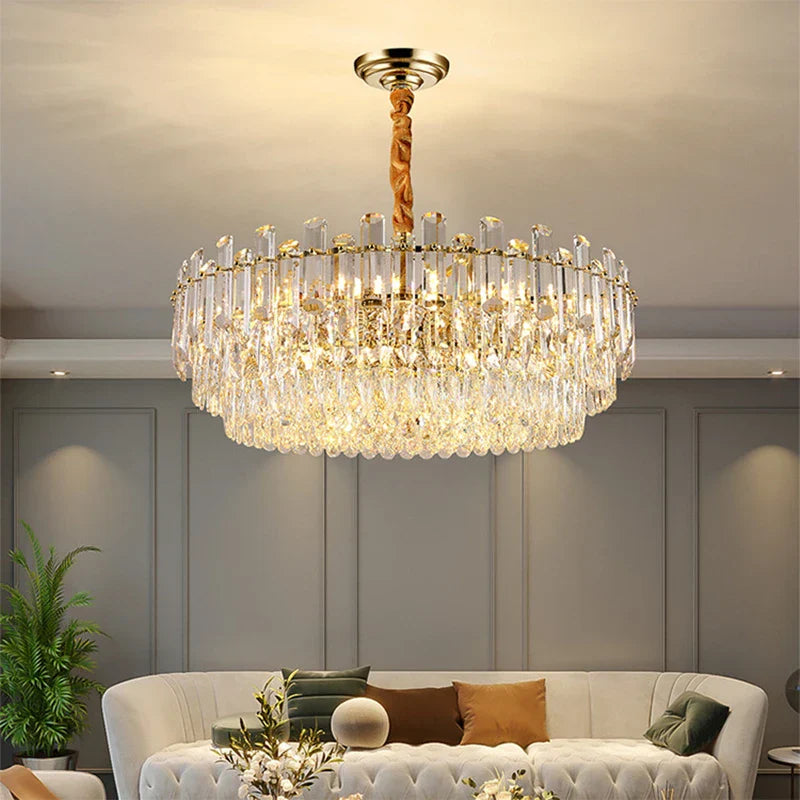 K9 Crystal Modern Ceiling Chandelier for Living Room Lighting Fixture