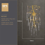 Crystal Wall Lamp Living Room Bedroom Bedside Art Light