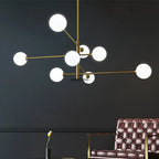 Glass Ceiling Chandelier for Bedroom Dining Living Room Decor