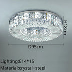 Crystal Ring LED Ceiling Lamp: Modern Luxury for Home Décor