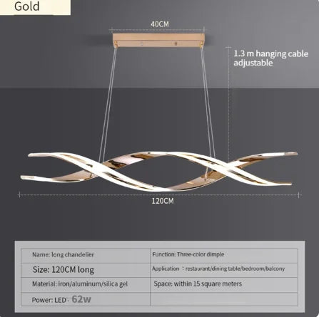 Nordic Chandelier Lighting for Living Dining Room Decor & Kitchen Hanging Lamp