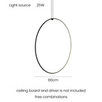 Minimalistic Pendant Light - Designer Ring Lamp for Office, Living Room, Bedroom