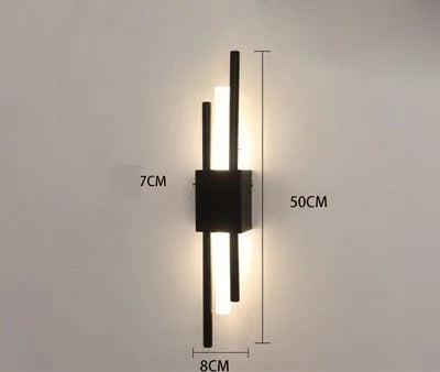 Art Deco Gold LED Wall Sconce with Marble Accent - Modern Bedroom & Living Room Lighting