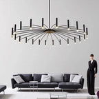 Modern LED Chandelier: Nordic Design Living Room Hanging Lamp for Home & Office