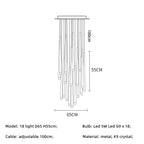 Retro Villa Led Crystal Pendant Chandelier for Elegant Home Decor