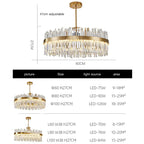 Crystal Ceiling Chandelier: Nordic Light Luxury Round Villa Pendant for Living & Dining Rooms