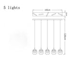 Luxury LED Crystal Chandelier for Staircase, Creative Living Room Lighting