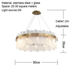 Nordic Glass LED Chandelier for Living Spaces, Hotels, and Restaurants