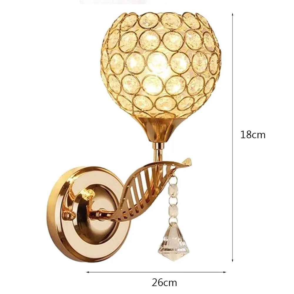 Modern Crystal Wall Lamp for Home Living Room Bedroom Decor