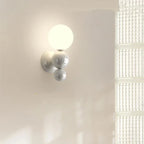 LED Wall Light Red Green White Metal Kids Room Lamp White Acrylic Ball