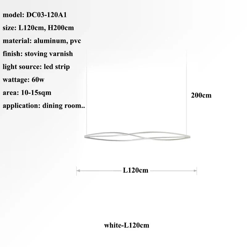 Aluminum LED Pendant Lamp for Kitchen Dining Island Suspended House Lighting