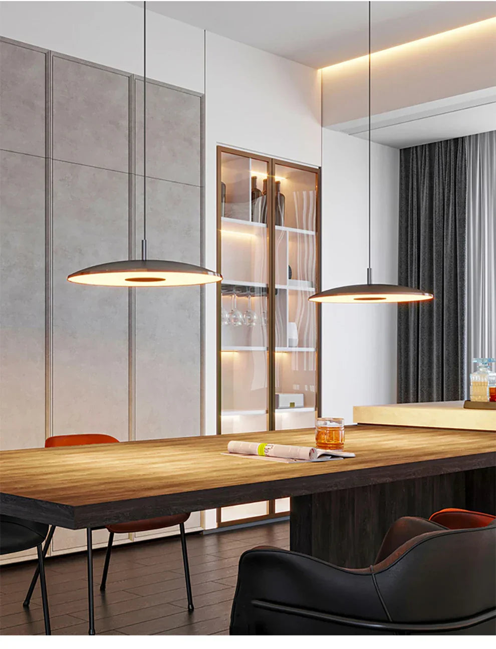 Modern UFO Saucer Pendant Lamp for Dining Room, Bedroom, Bar - Designer Art Piece