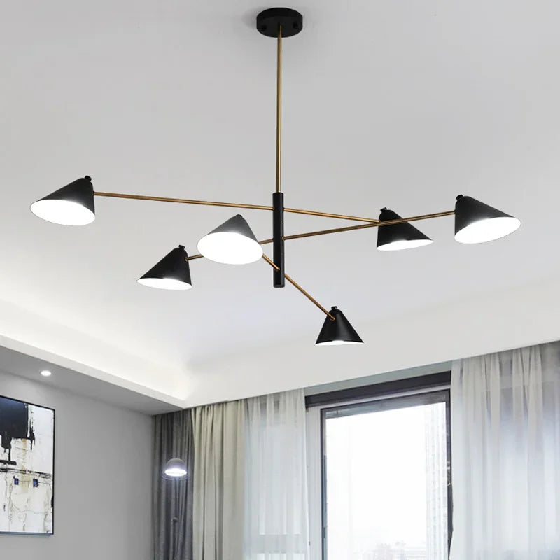 Cone Pendant Light: Minimalist Art Chandelier for Home Living Dining Room